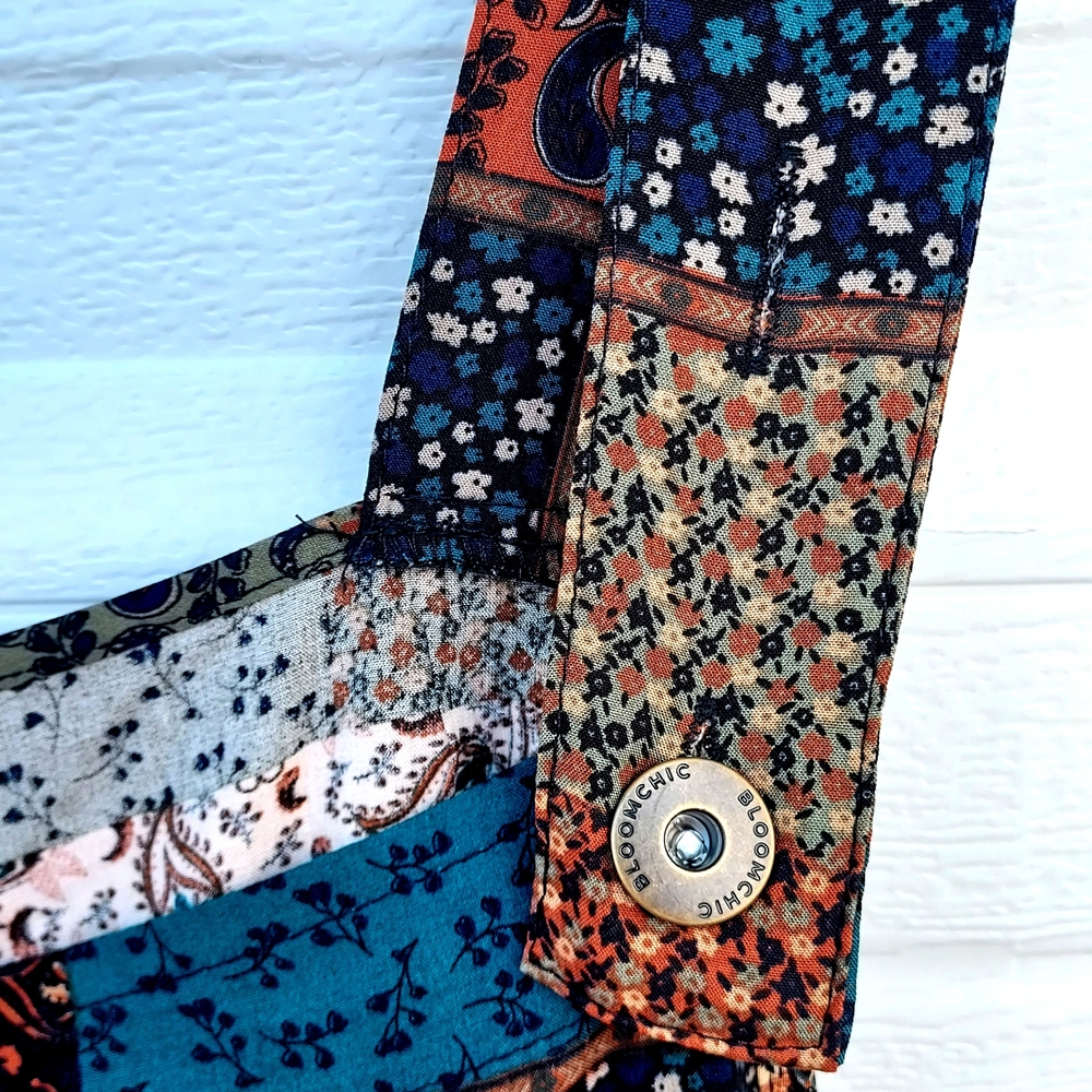 BloomChic Multicolor Patchwork Overall Jumpsuit N… - image 6